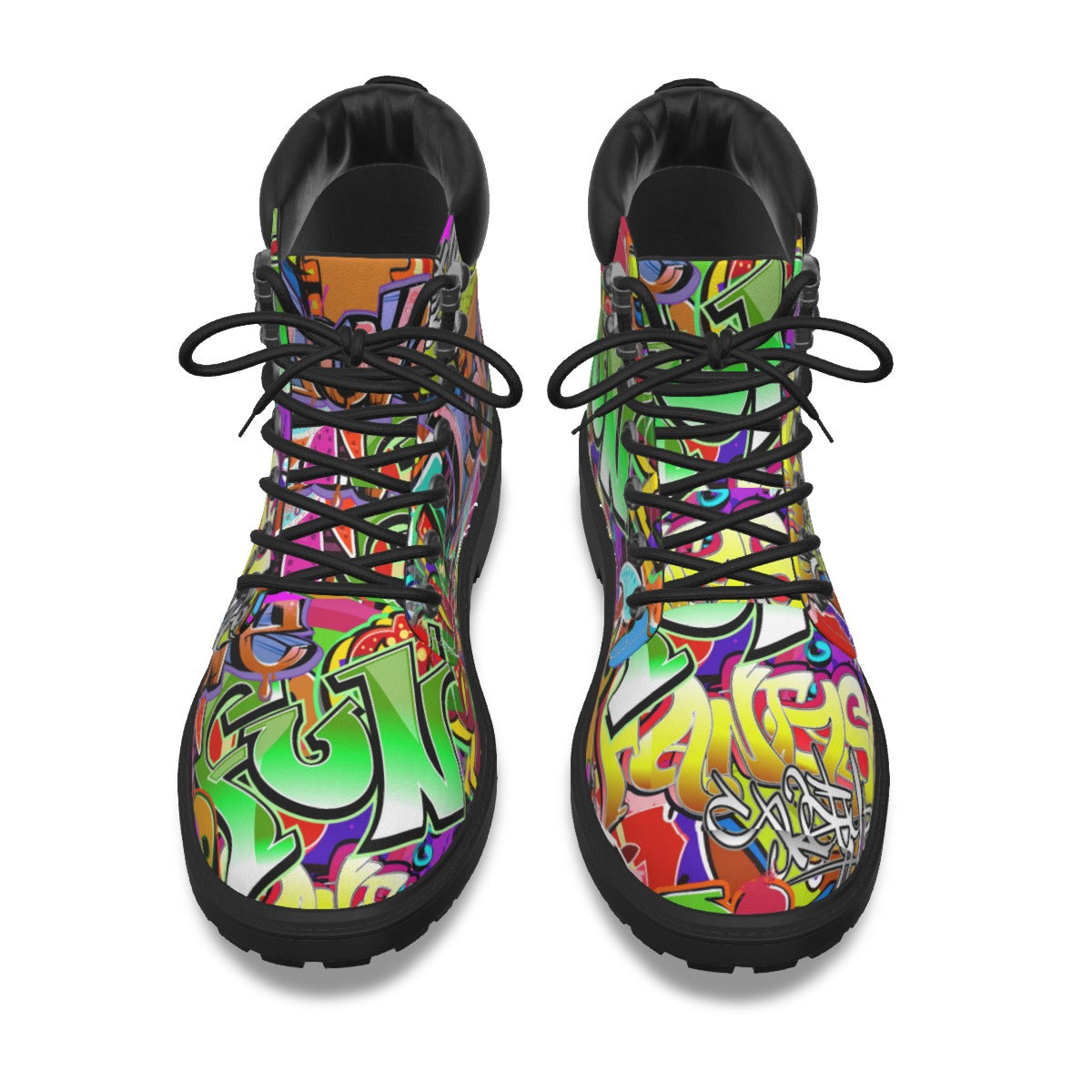 Graffiti Style Men's Short Boots