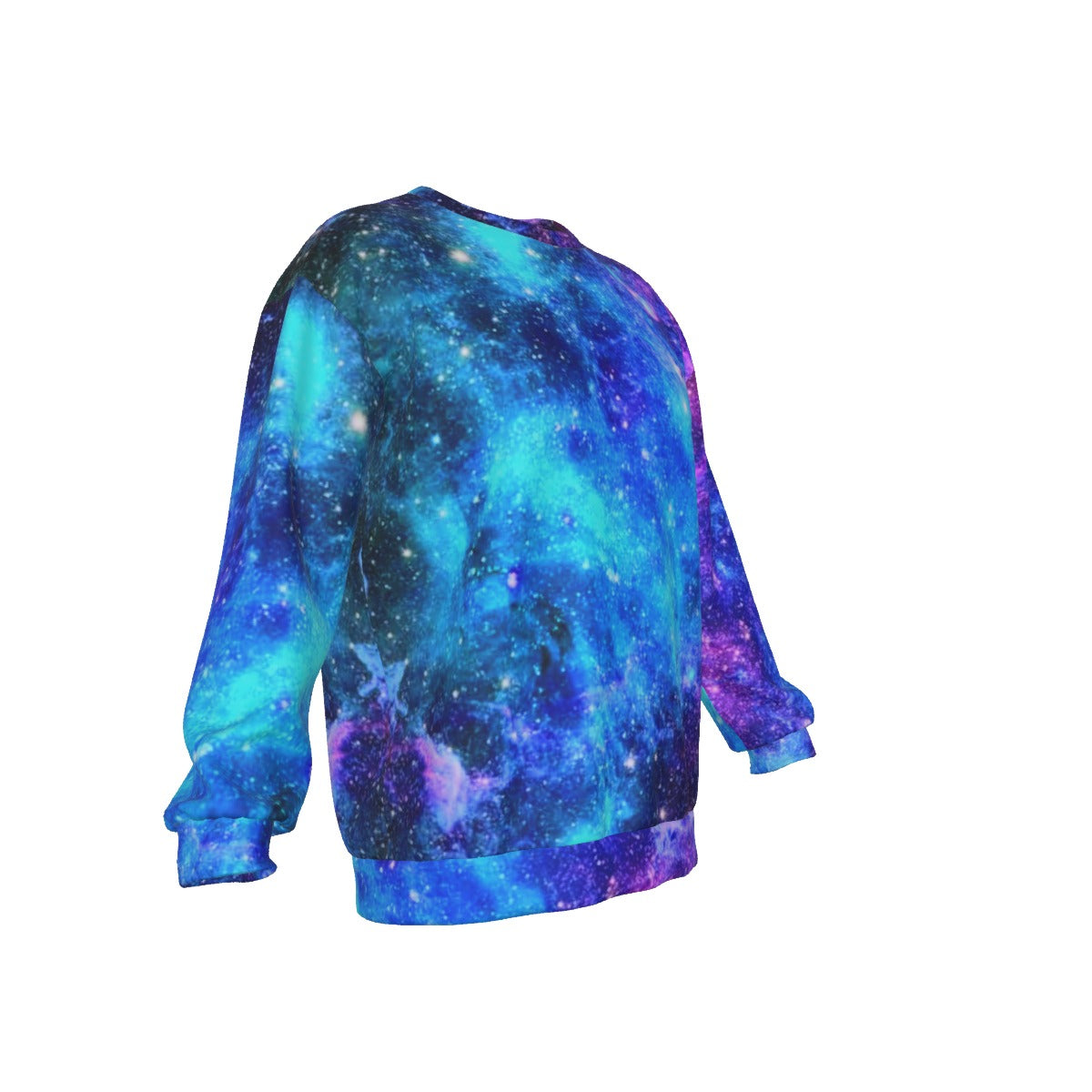 Men's Galaxy Drop Shoulder Round Neck Long-Sleeved Sweatshirt