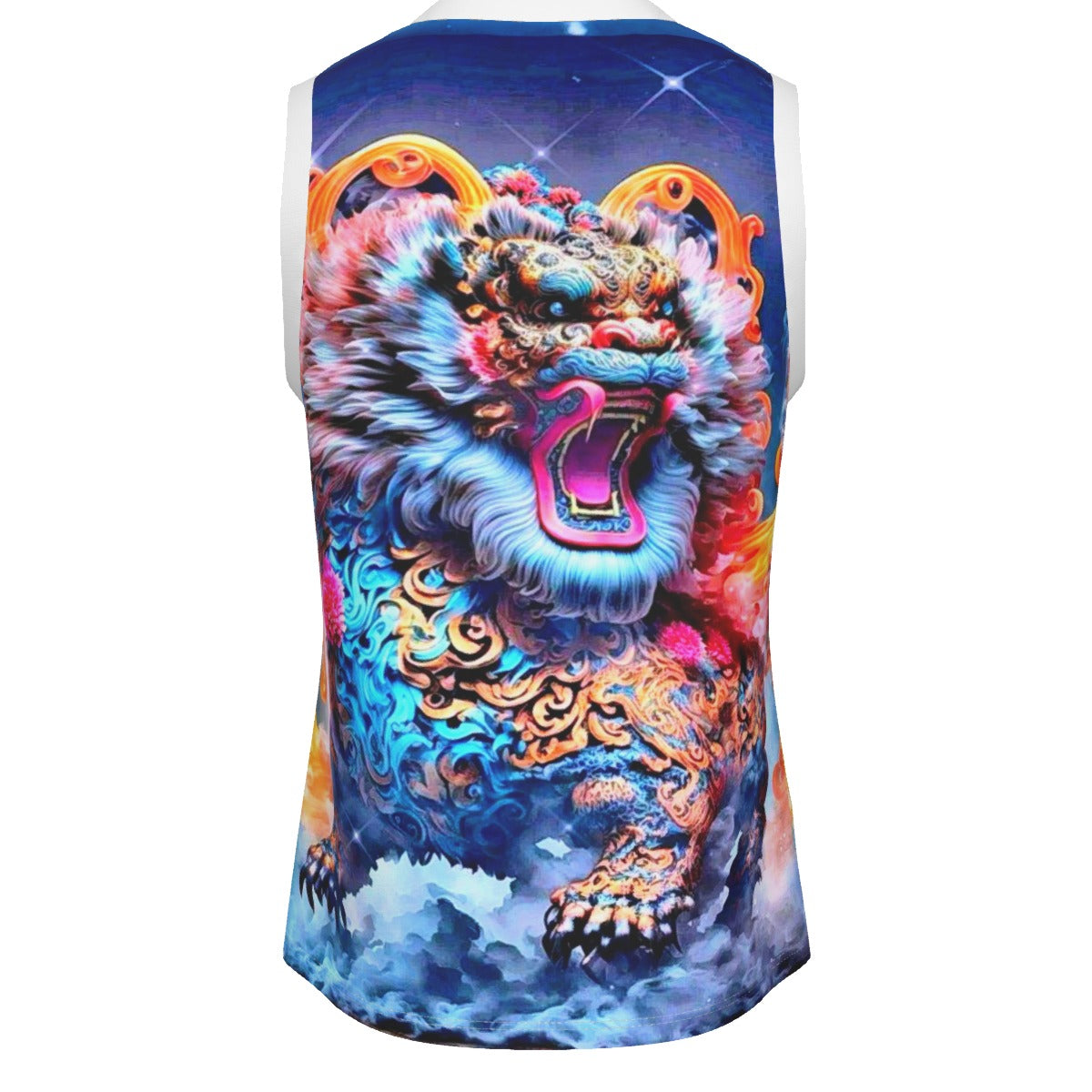 Japanese Style Dragon Men's V Neck Basketball Top