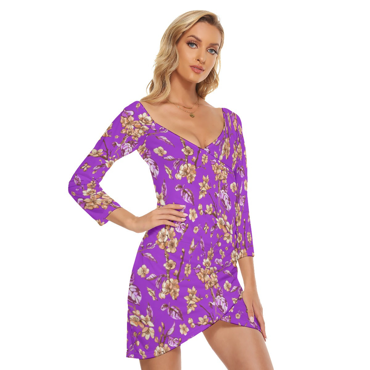 Spring Time Women's Off-shoulder Long Sleeve Dress