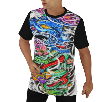 Men's Tattoo Style O-Neck T-Shirt