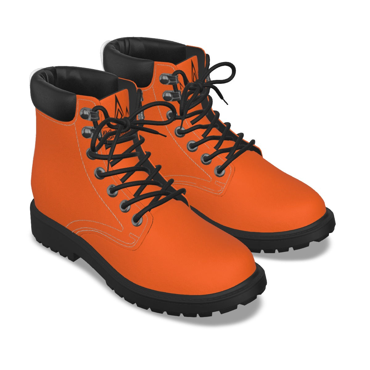 Krown Me King Orange and Black Men's Short Boots