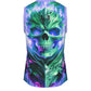 Men's Flaming Skull V Neck Basketball Top