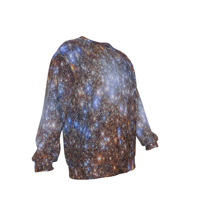 Field Of Stars Men's Drop Shoulder Round Neck Long-Sleeved Sweatshirt