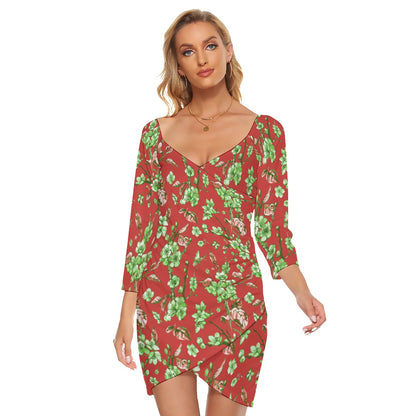 Spring Time Women's Off-shoulder Long Sleeve Dress