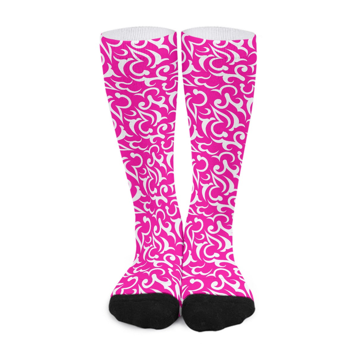 Royalty Made Pink & White Long Socks