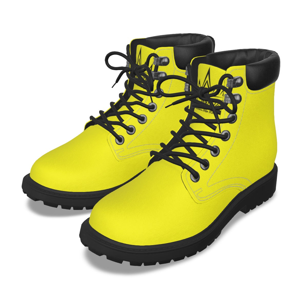 Krown Me King Yellow and Black Men's Short Boots