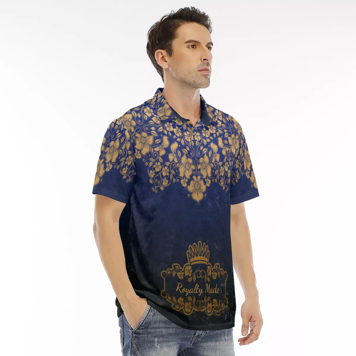 Royalty Made Blue Men's Polo Shirt