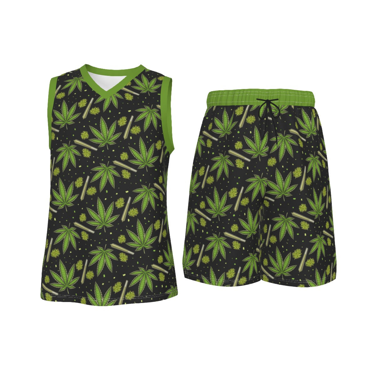 Stoners Only Men's V Neck Basketball Suit