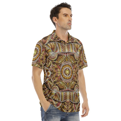 Abstract Ethnic Men's Polo Shirt | Velvet