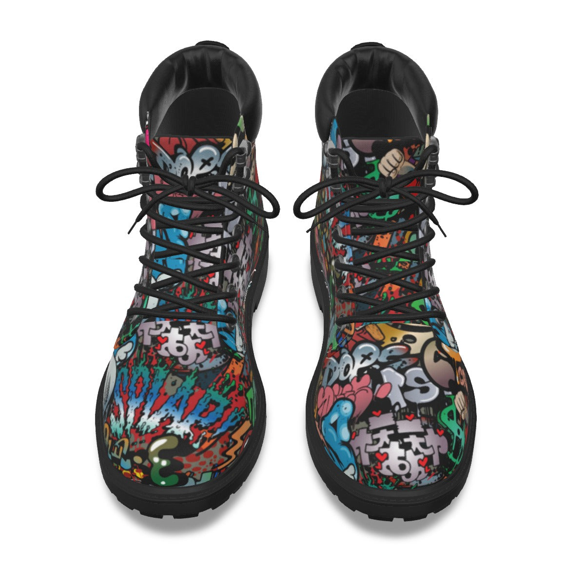 Graffiti Style Women's Short Boots