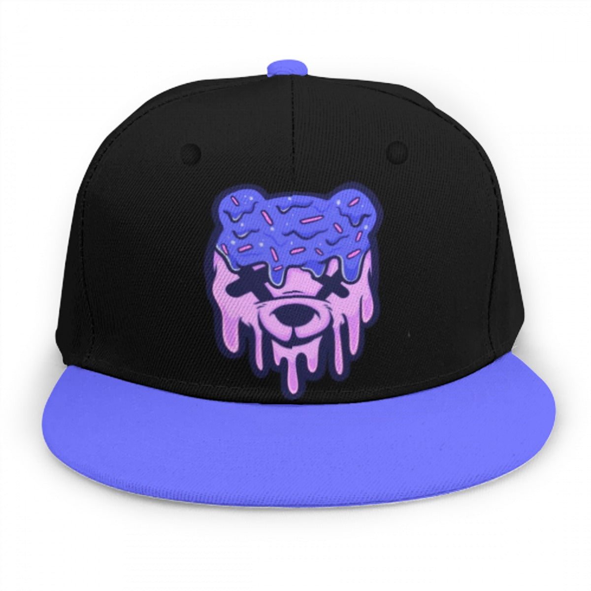 Purple & Blue Ice Cream Teddy Snap Back