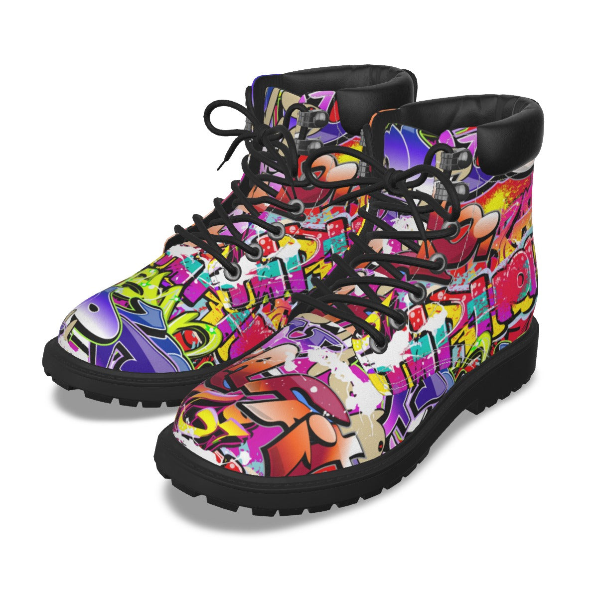 Graffiti Style Women's Short Boots