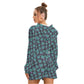 Teal Roses Women's Micro Fleece Hoodie And Shorts Set