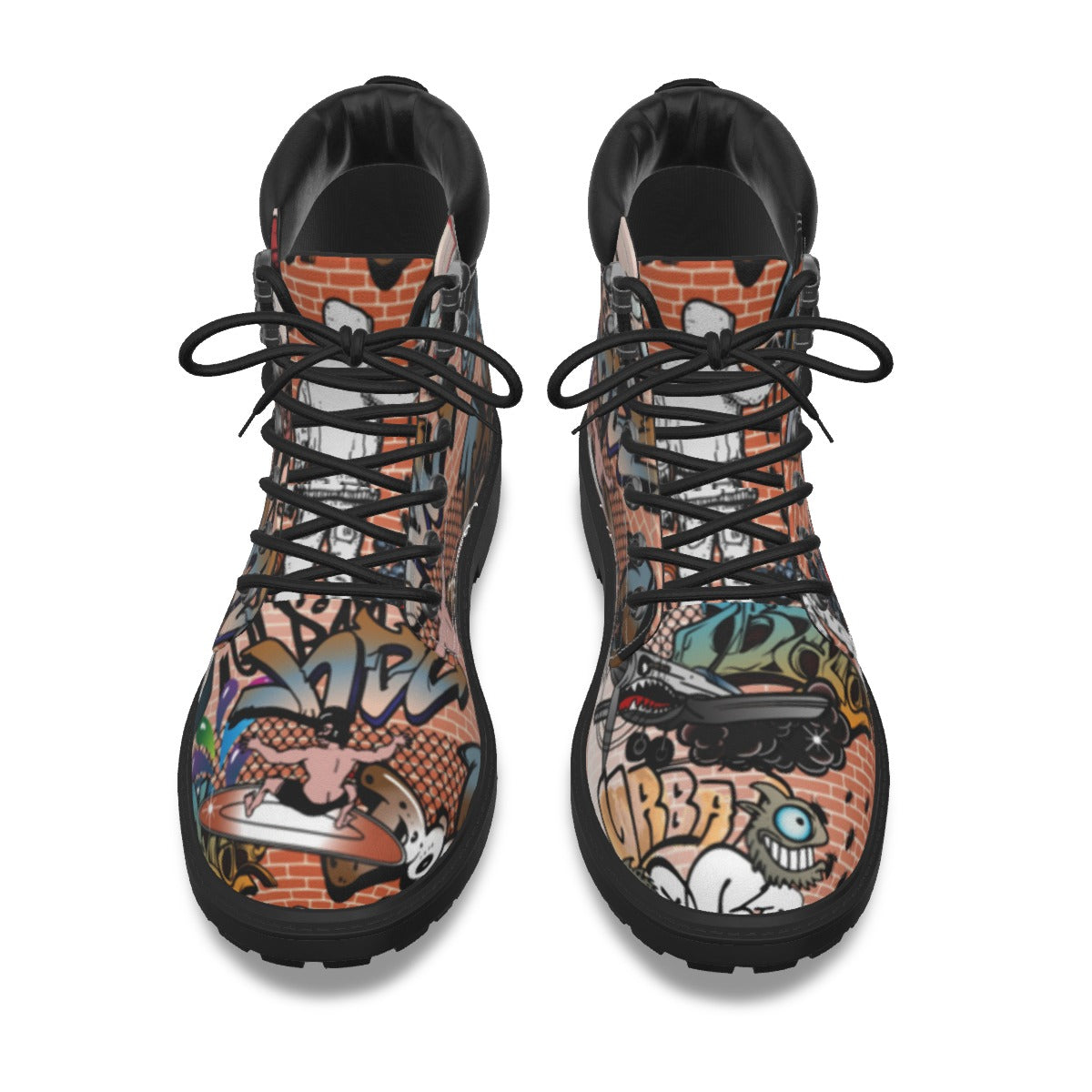 Graffiti Style Men's Short Boots