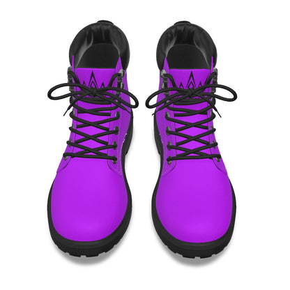 Krown Me King Purple and Black Men's Short Boots