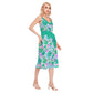 Her Tropical Women's V-neck Cami Dress With Waist Band