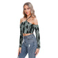 Bellafonte Animal Print Women's Halter Lace-up Top