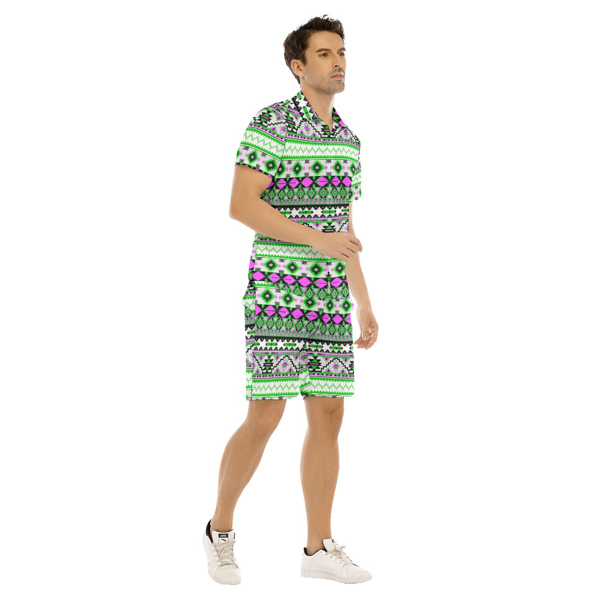 Men's Ethnic Tribal Short Sleeve Shirt Sets