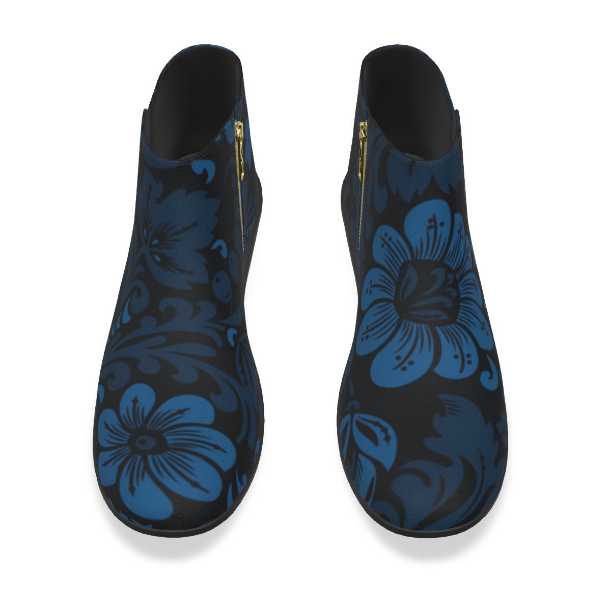 Blue Flowers Men's Fashion Boots