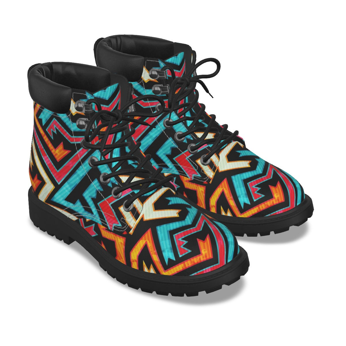 Graffiti Style Women's Short Boots