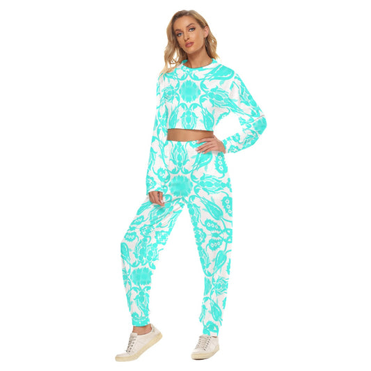 Cute Ass Women's Crop Sweatshirt Suit