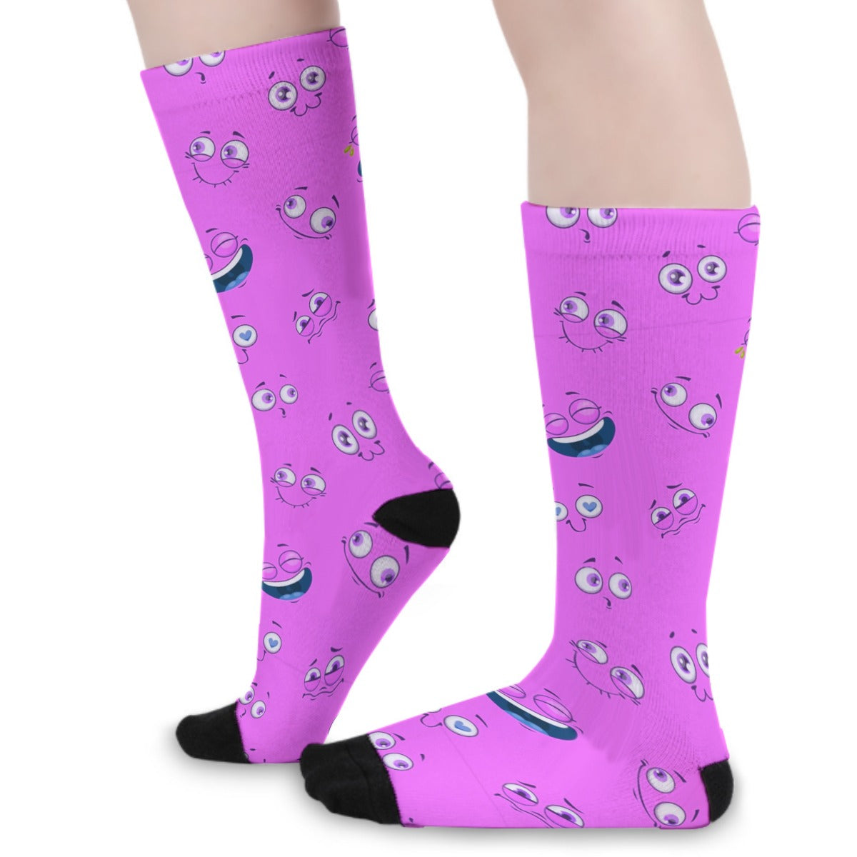 Funny Cartoon Emotions Long Socks