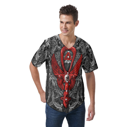 Men's Egyptian Ankh Short Sleeve Baseball Jersey