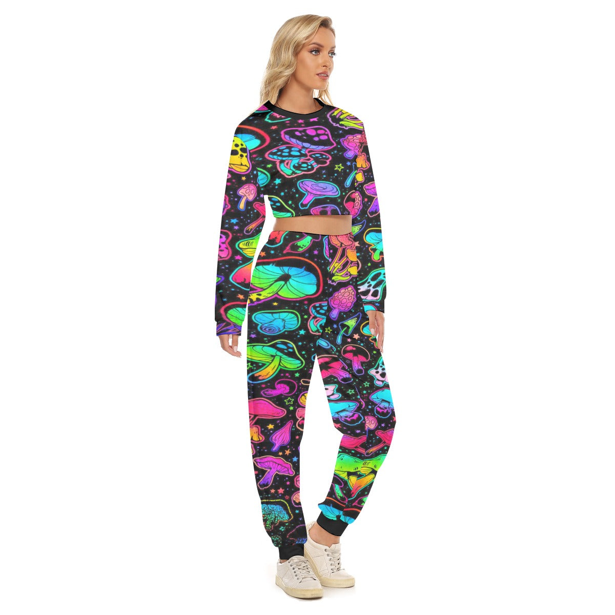 Shroomed Out Women's Crop Sweatshirt Suit