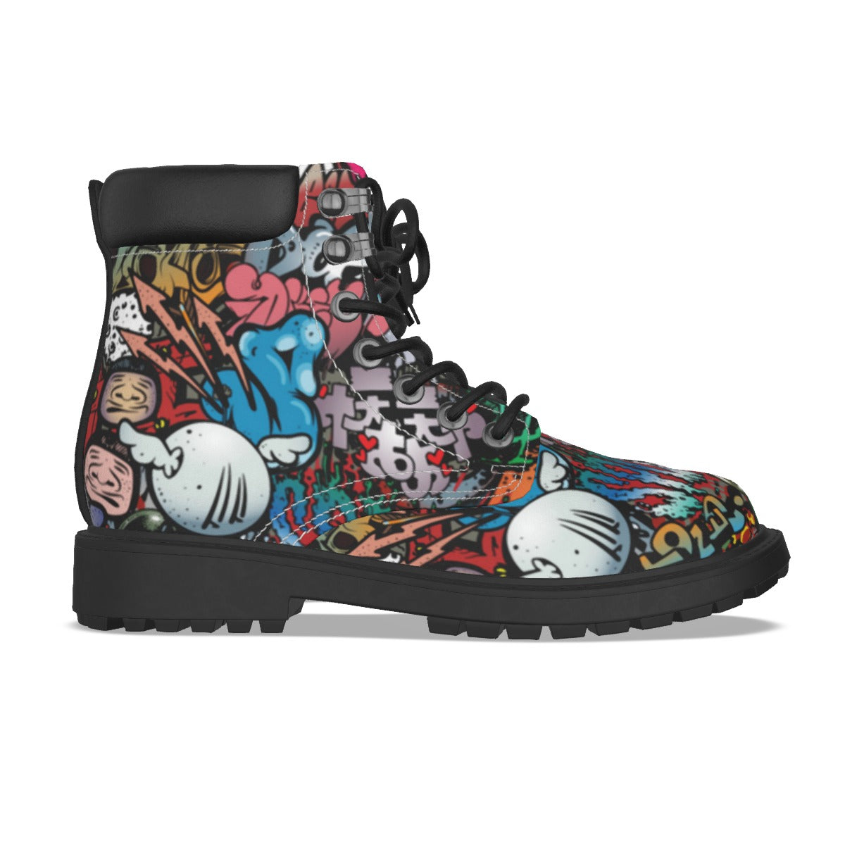 Graffiti Style Men's Short Boots