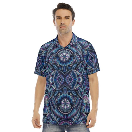 Abstract Ethnic Men's Polo Shirt | Velvet