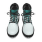 Drippy Teal & White Women's Short Boots
