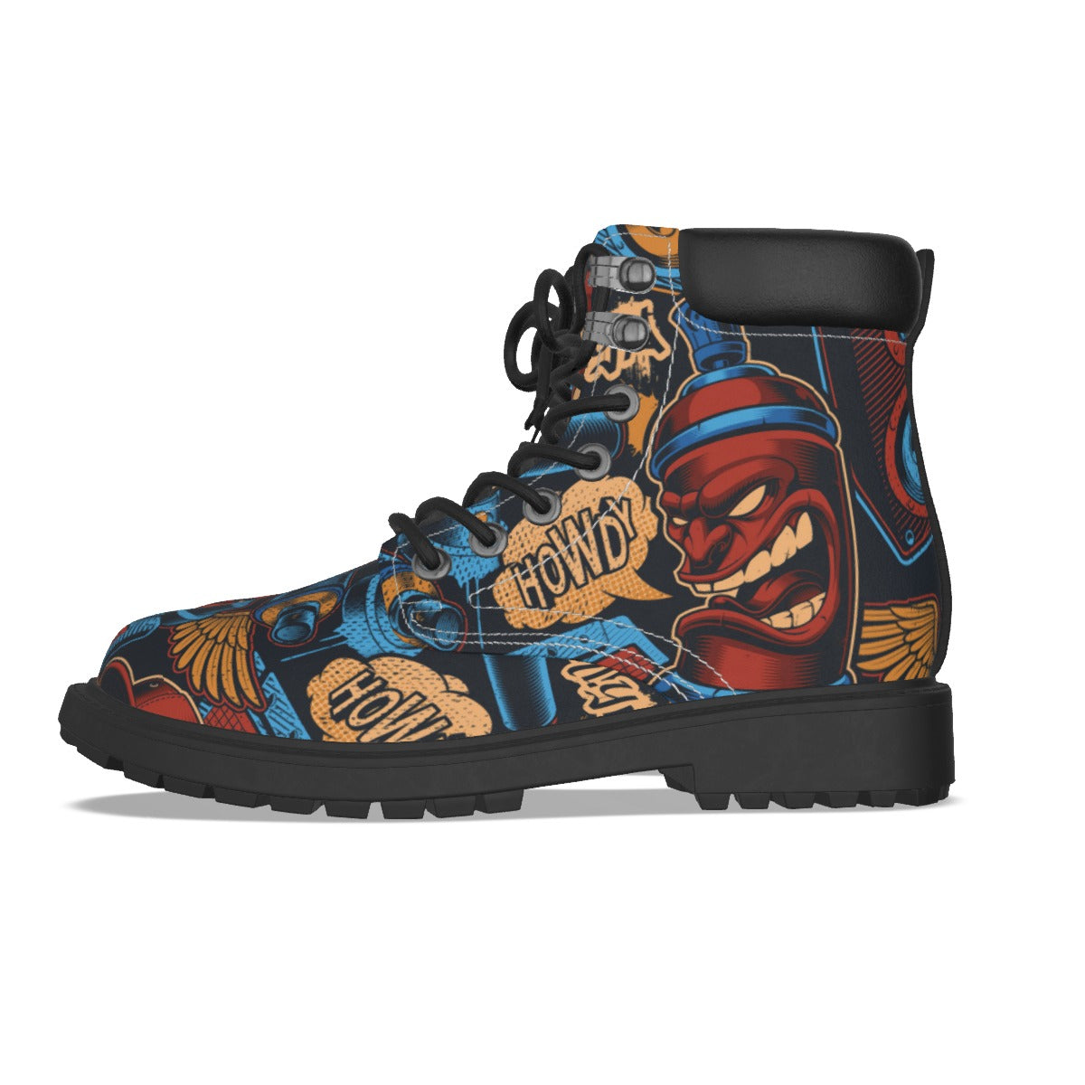 Graffiti Style Women's Short Boots