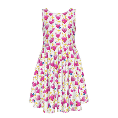 Heart Emoji Kid's Sleeveless Vest Dress