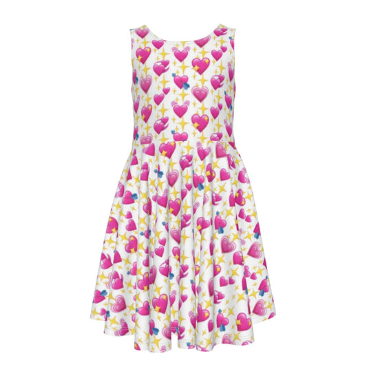 Heart Emoji Kid's Sleeveless Vest Dress