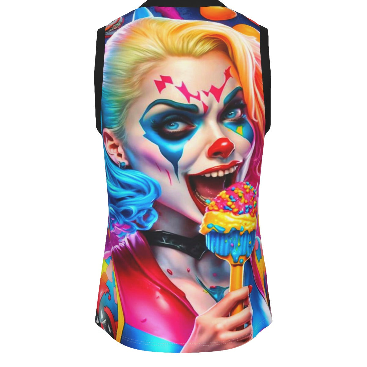 Men's Harley Quinn V Neck Basketball Top