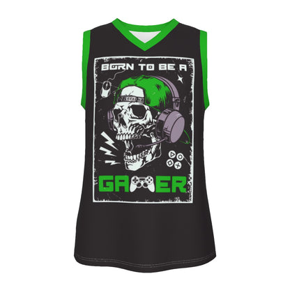 All-Over Print Men's V Neck Basketball Top