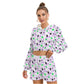 Colorful Hearts Women's Micro Fleece Hoodie And Shorts Set