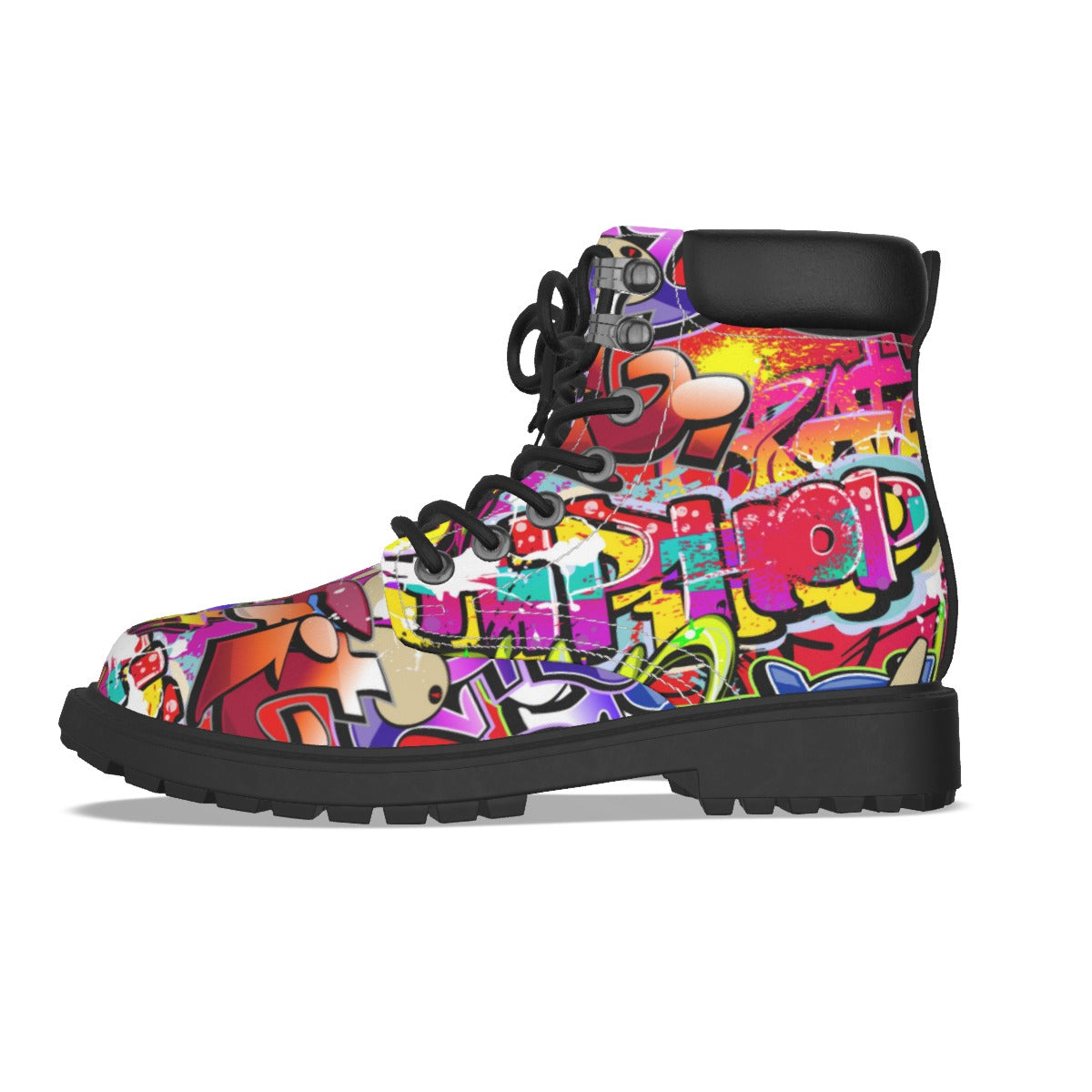 Graffiti Style Men's Short Boots