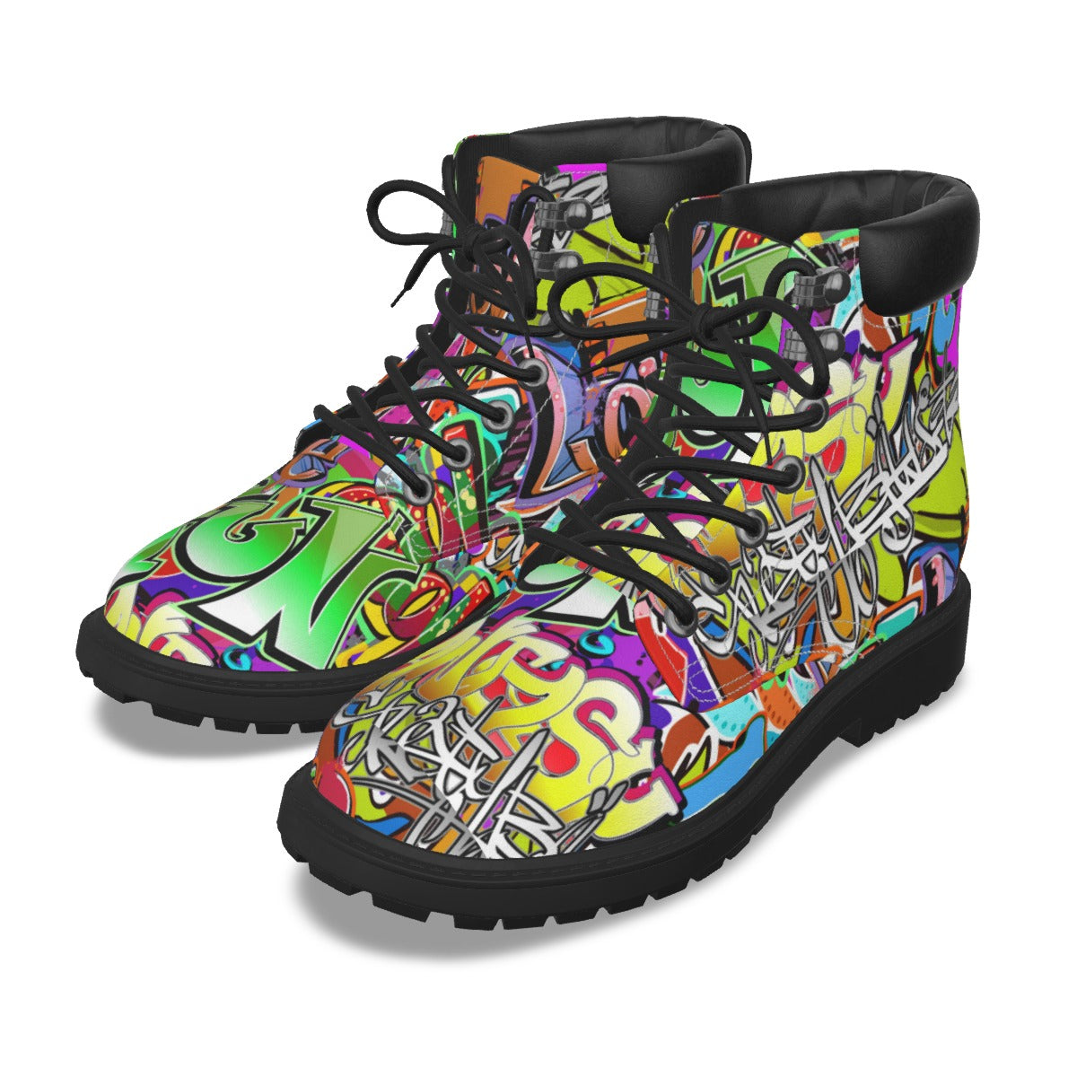 Graffiti Style Women's Short Boots