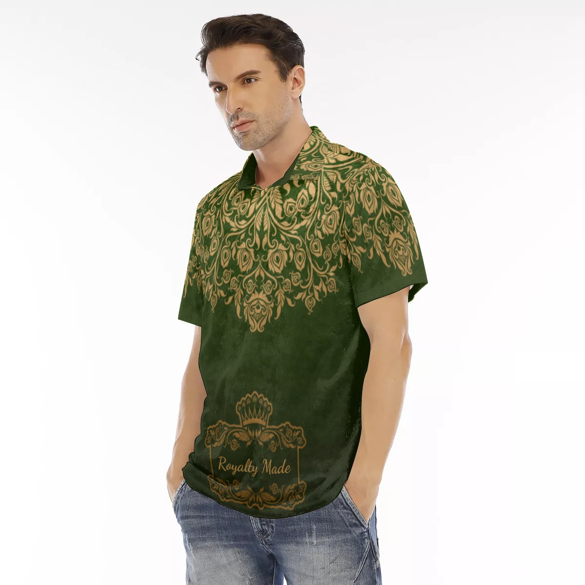 Royalty Made Green Men's Polo Shirt