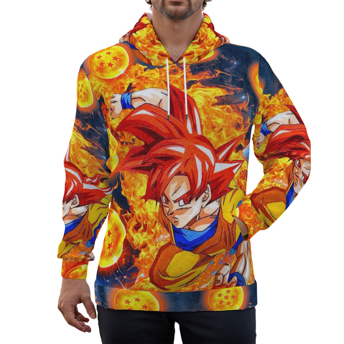 Goku With Dragon Balls Unisex Pullover Hoodie