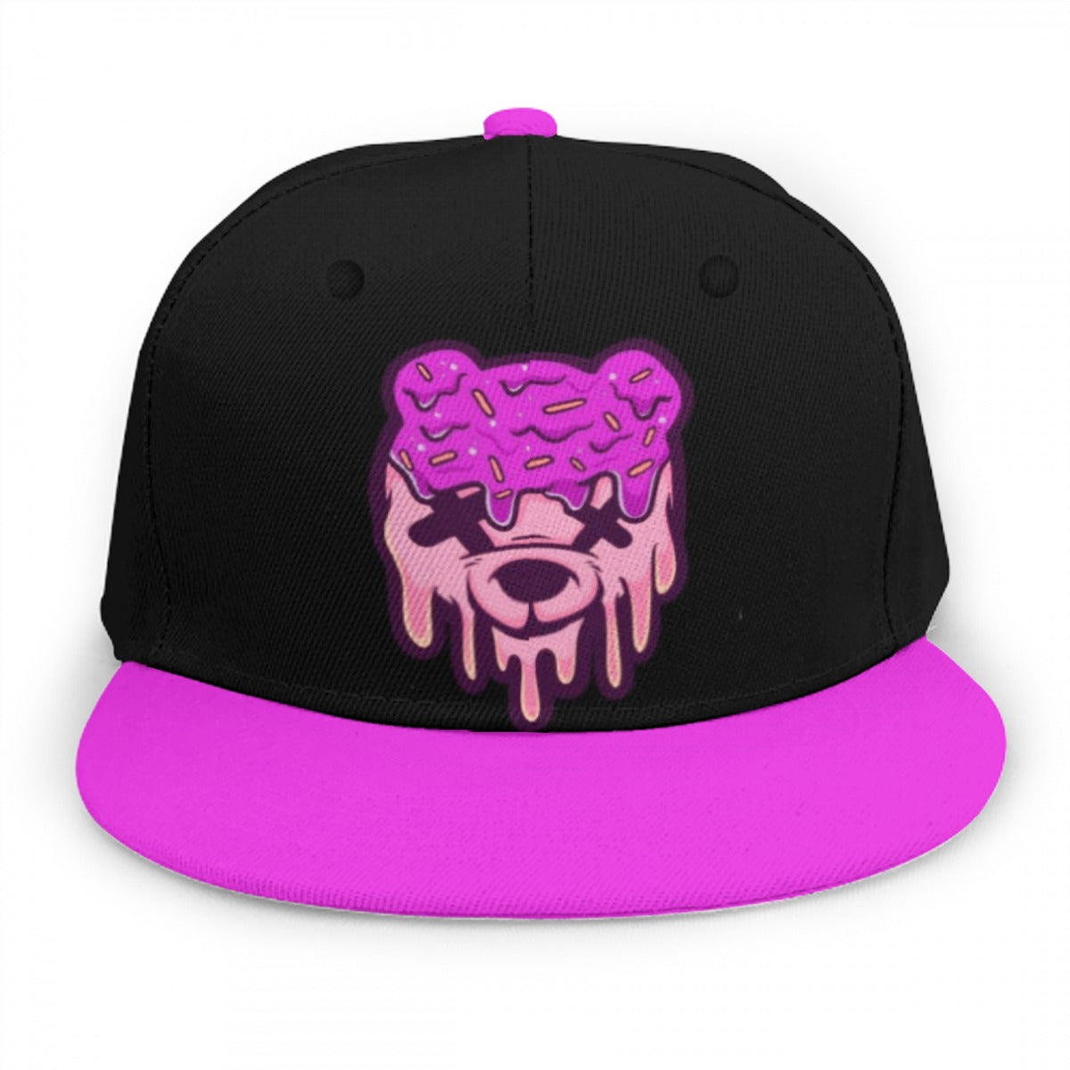 Pink & Purple Ice Cream Teddy Snap Back