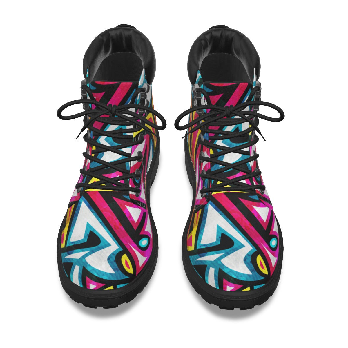 Graffiti Style Men's Short Boots