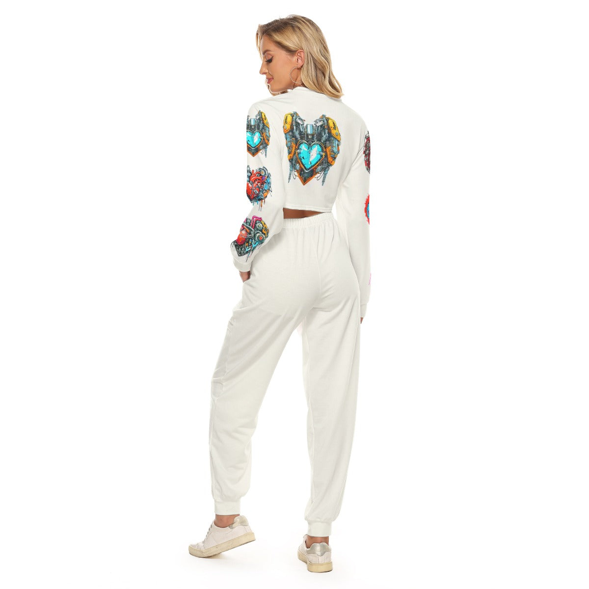 Women's Bionic Hearts Crop Sweatshirt Suit