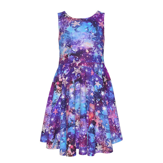 Her Starry Nights Kid's Sleeveless Vest Dress