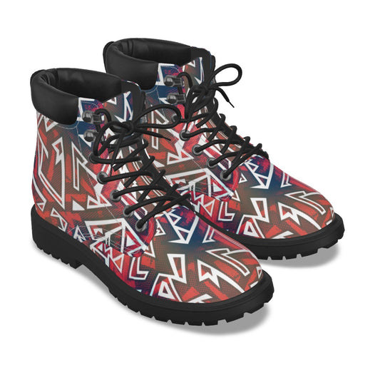 Graffiti Style Women's Short Boots