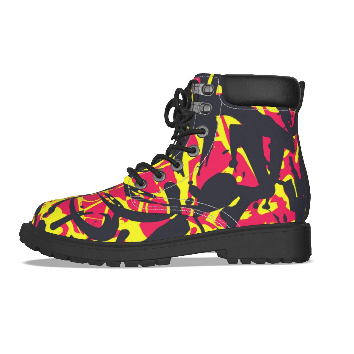 Graffiti Style Men's Short Boots