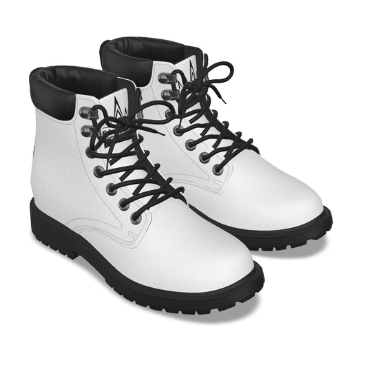 Krown Me King White and Black Men's Short Boots