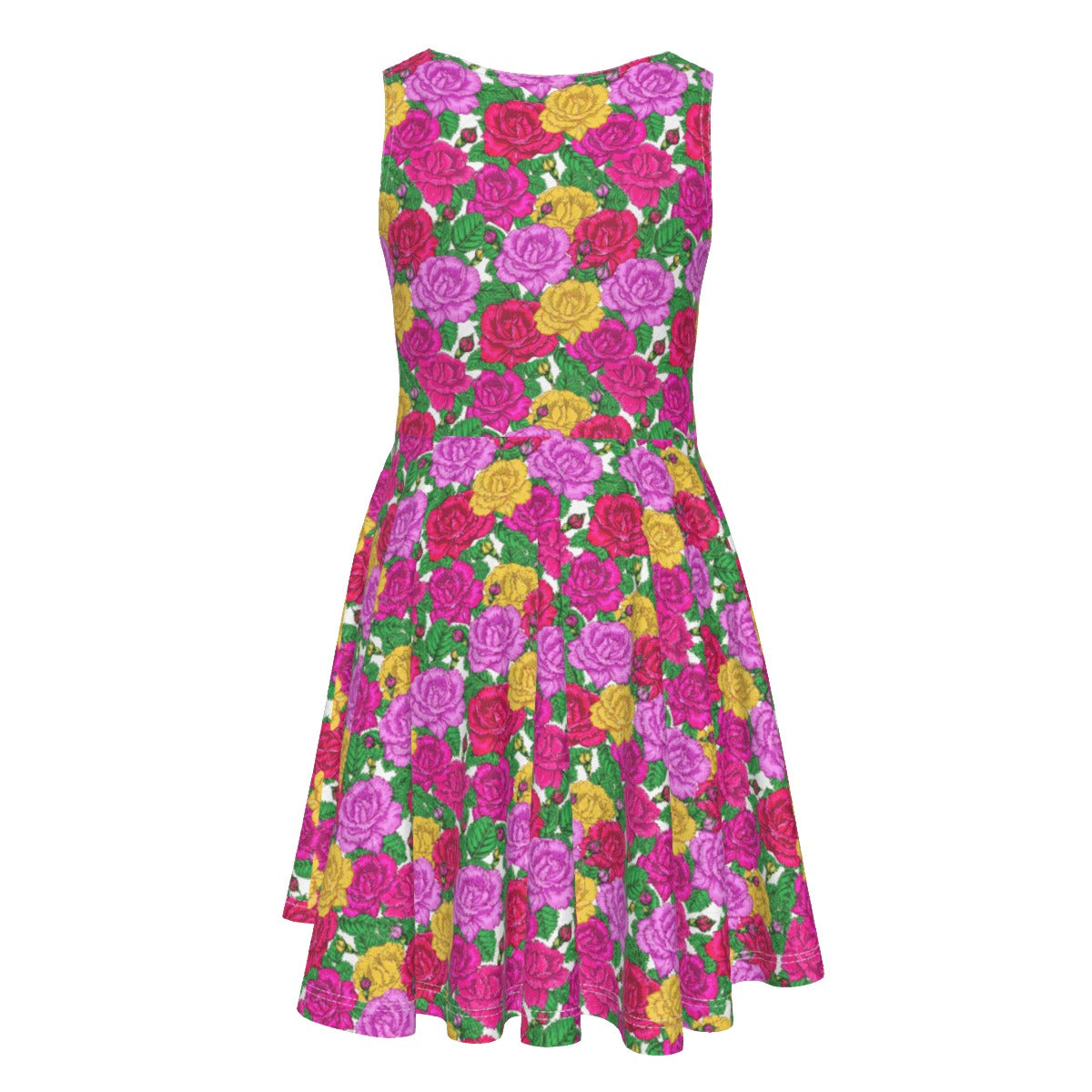 Cris'Sai's Pretty Little Flowers Kid's Sleeveless Vest Dress